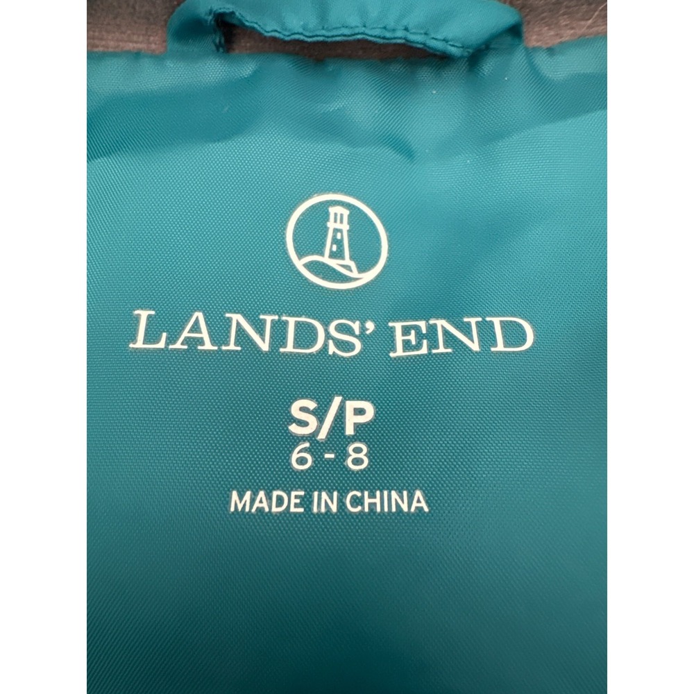 Lands' End Women's Down Puffer Vest Small Petite S/P Quilted Lightweight Zip - Picture 4 of 9